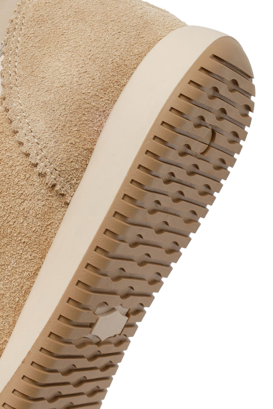 Woman Beige Lace-up Suede Leather Sneaker
