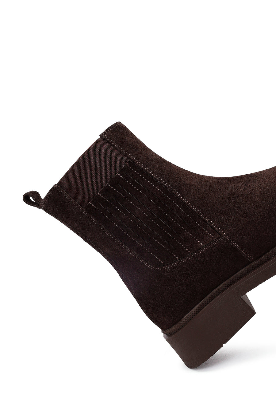 Woman Brown Suede Chelsea Boots