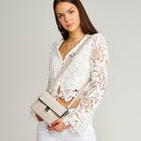 Women's Crossbody Bag with Staple Detail | Derimod