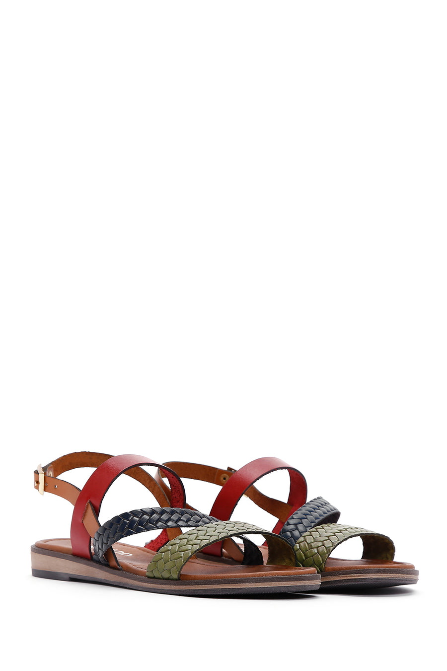 Women's Multicolored Leather Bodrum Sandals