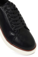 Erkek Siyah Bağcıklı Kalın Tabanlı Sneaker | Derimod