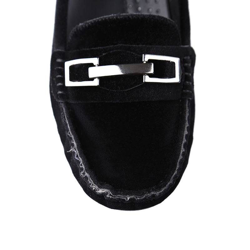 Women's Suede Loafer with Buckle