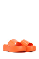 Woman Orange Thick-Soled Jelly Slippers | Derimod