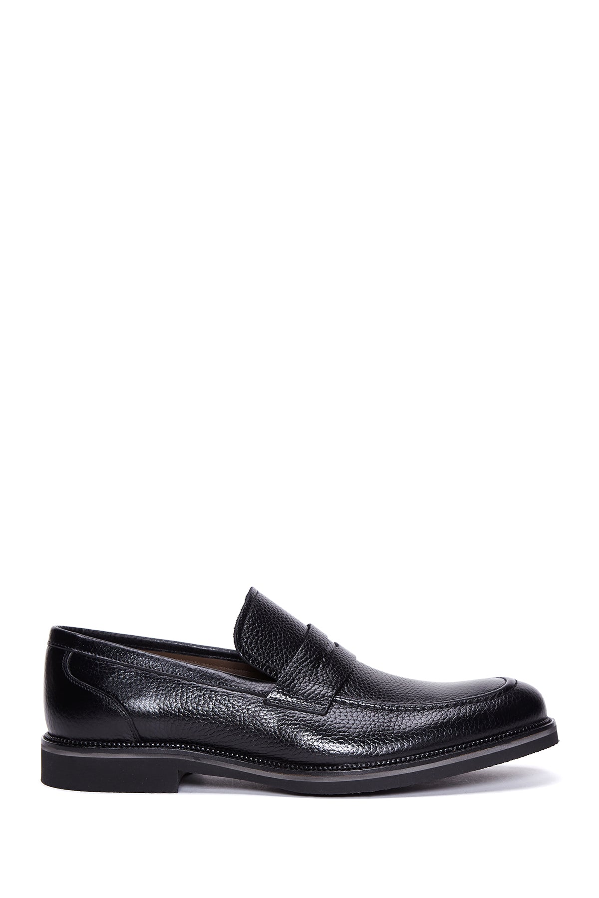 Men's Black Leather Casual Loafer 24WFD6001FT | Derimod