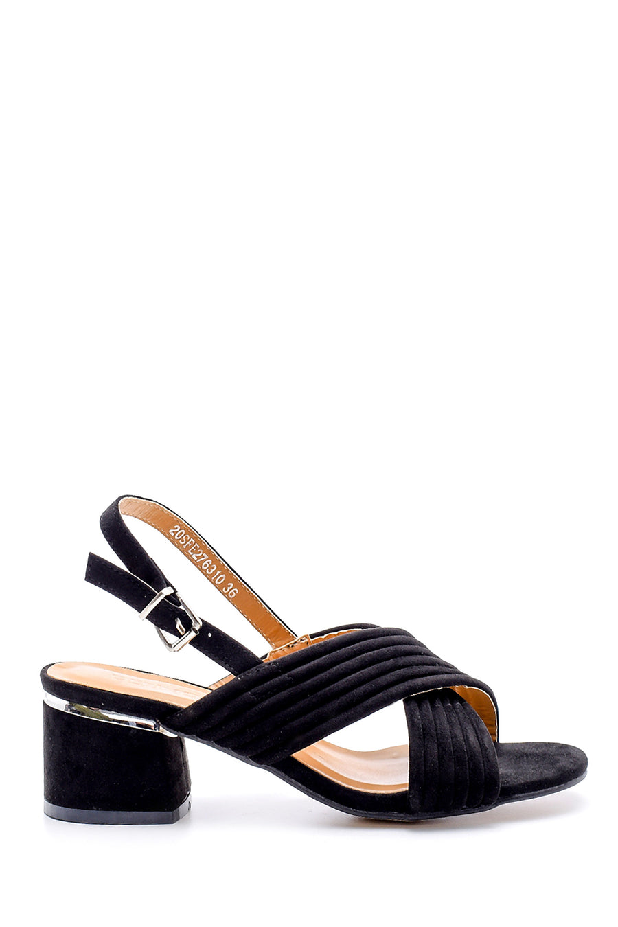 Women's Suede Heeled Sandals 20SFE276310 | Derimod