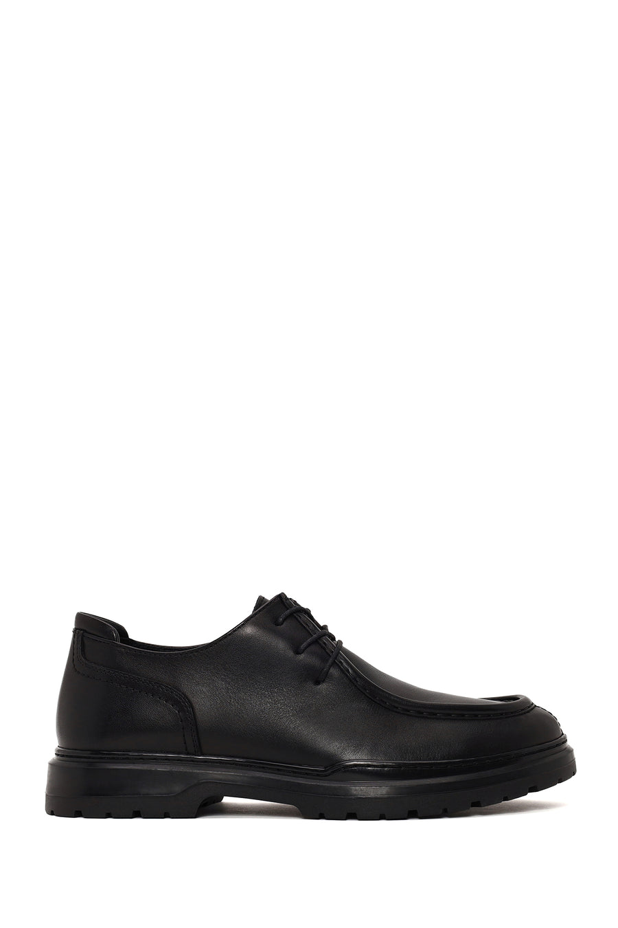 Derimod Fly Male Black Lace-Up Leather Casual Shoes WM720025DV | Derimod