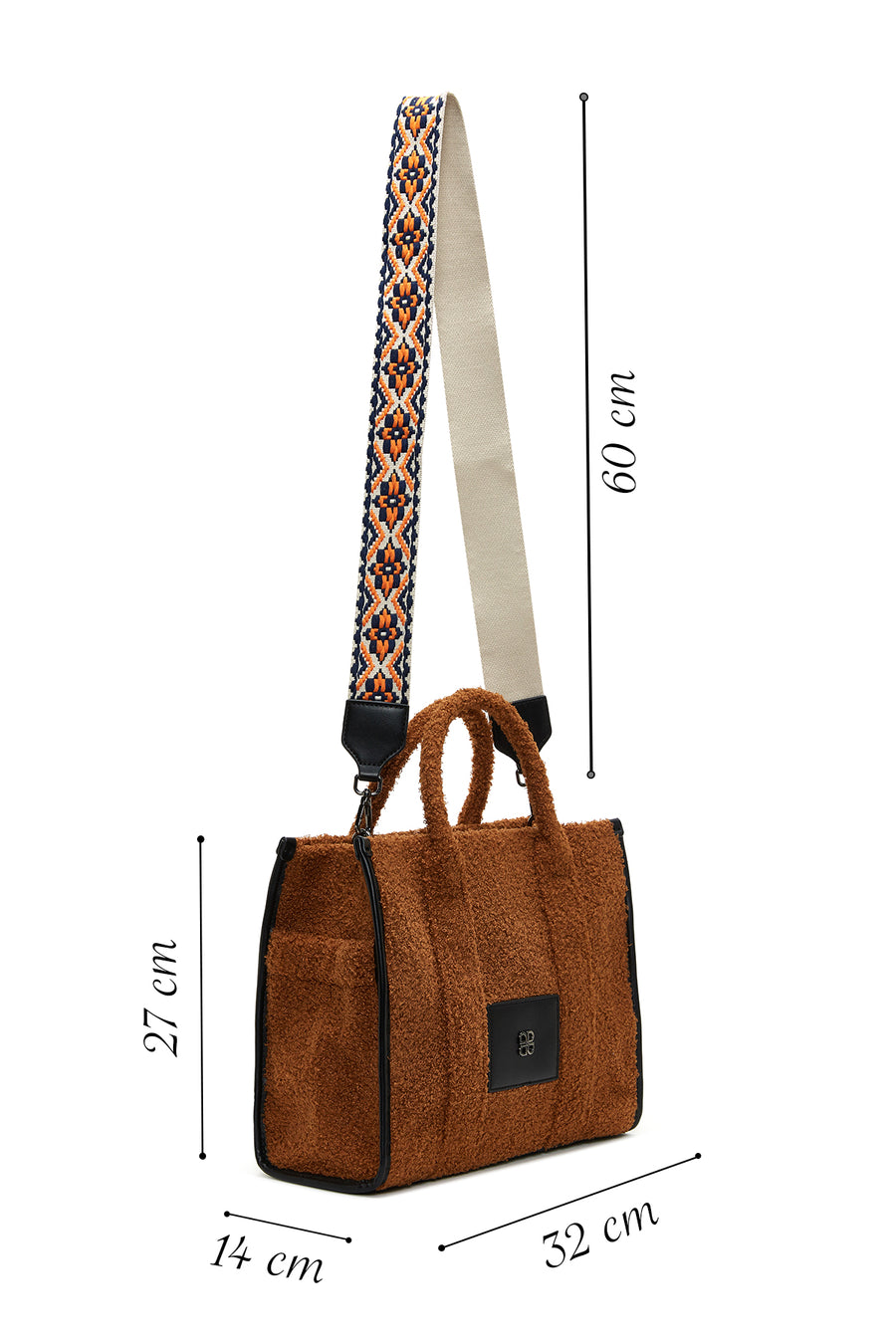 Women's Tan Plush Handbag