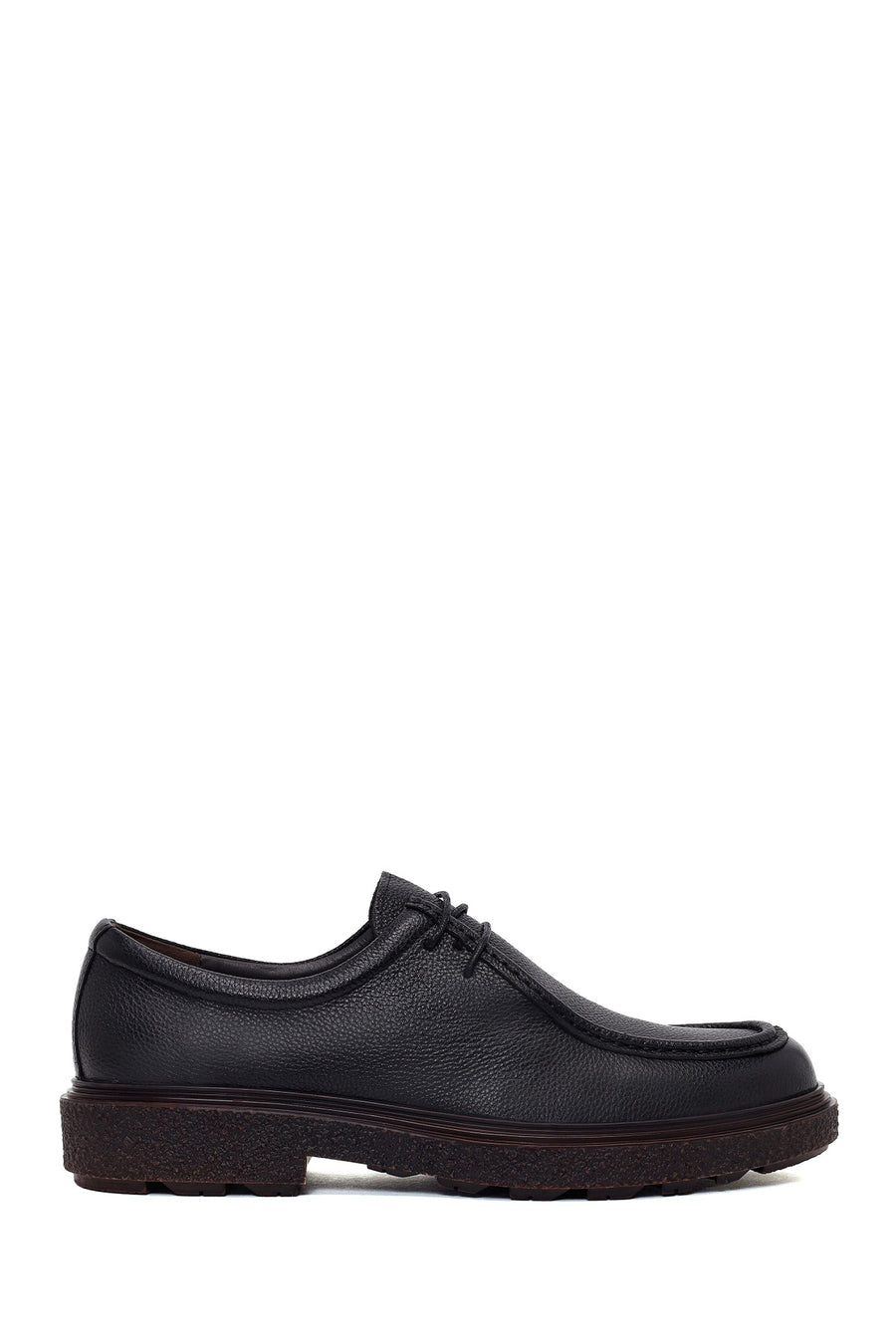 Male Black Lace-up Leather Casual Shoes WM680039DF | Derimod