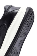 Men's Black Lace-up Leather Sneaker | Derimod