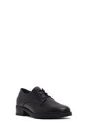 Women's Black Lace-up Leather Masculine Shoe | Derimod