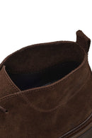 Male Brown Lace-up Suede Casual Boots | Derimod