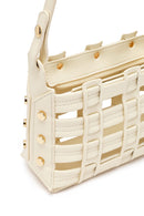 Woman Cream Long Strap Knit Crossbody Bag | Derimod