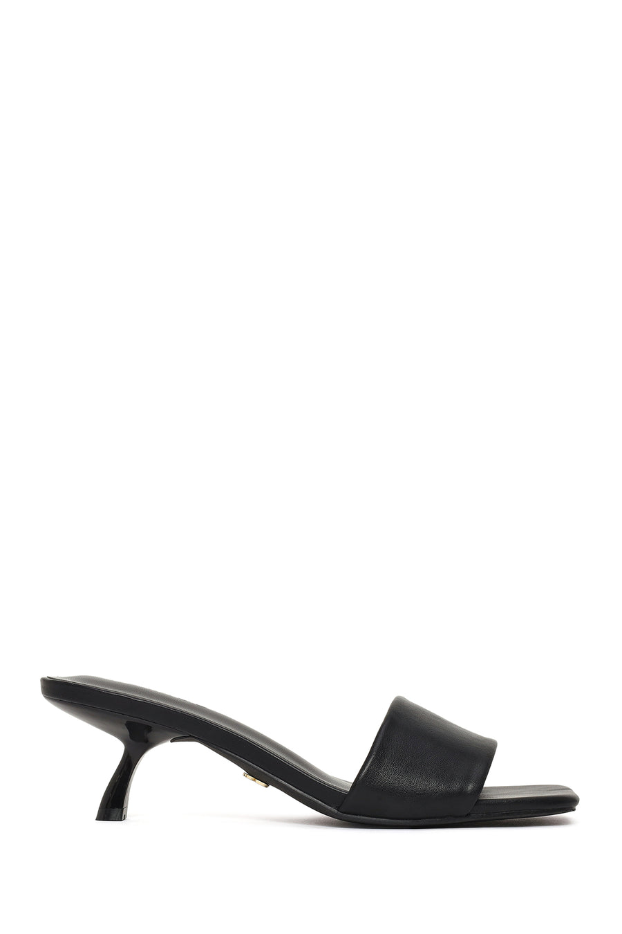 Women's Black Short Thin Heeled Slippers 26SFE450418 | Derimod
