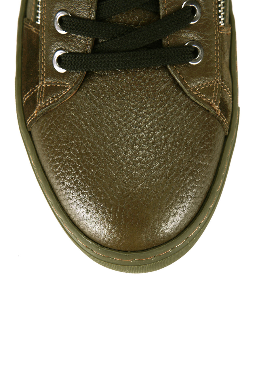 Men's Leather Shoes with Zipper Detail