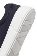 Erkek Lacivert Bağcıklı Deri Sneaker | Derimod