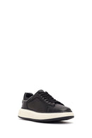 Erkek Siyah Kalın Tabanlı Deri Sneaker | Derimod