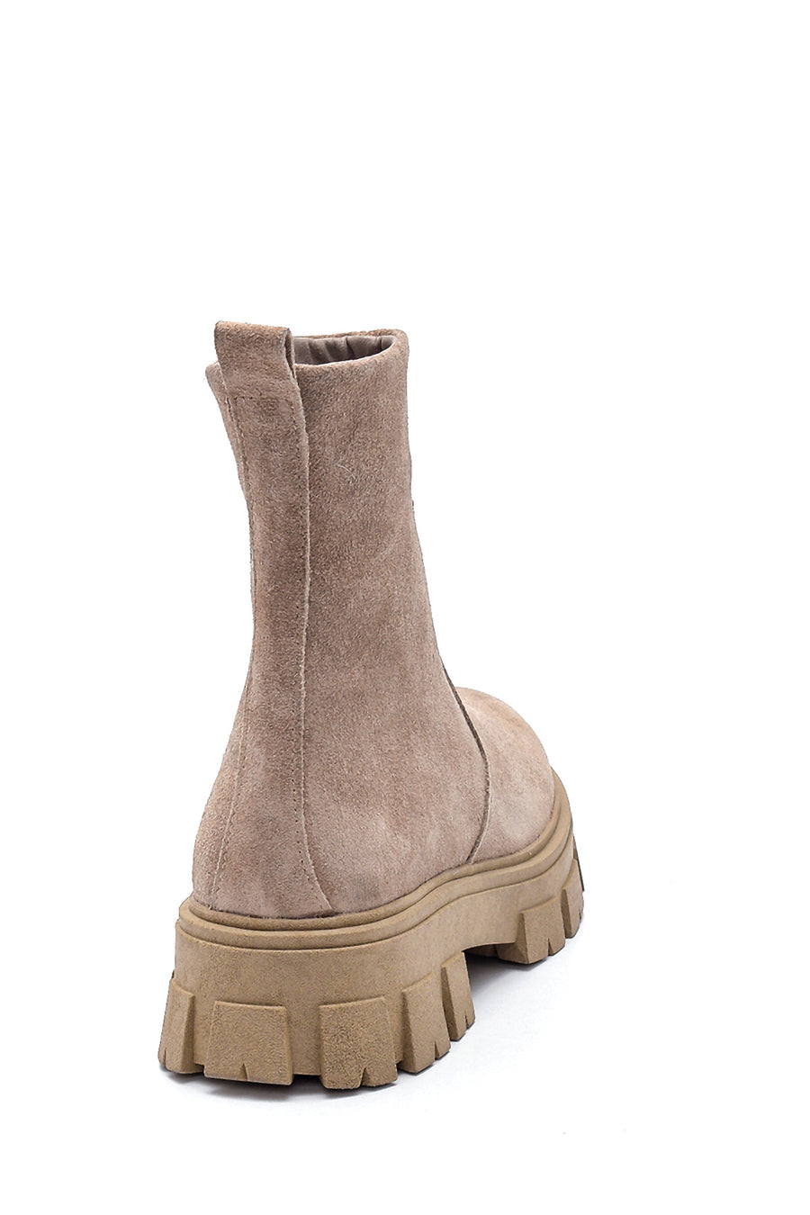 Women's Leather Suede Zipper Boots