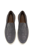 Erkek Gri Süet Deri Casual Loafer | Derimod