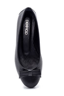 Women's Leather Bow Ballerina Ballet | Derimod