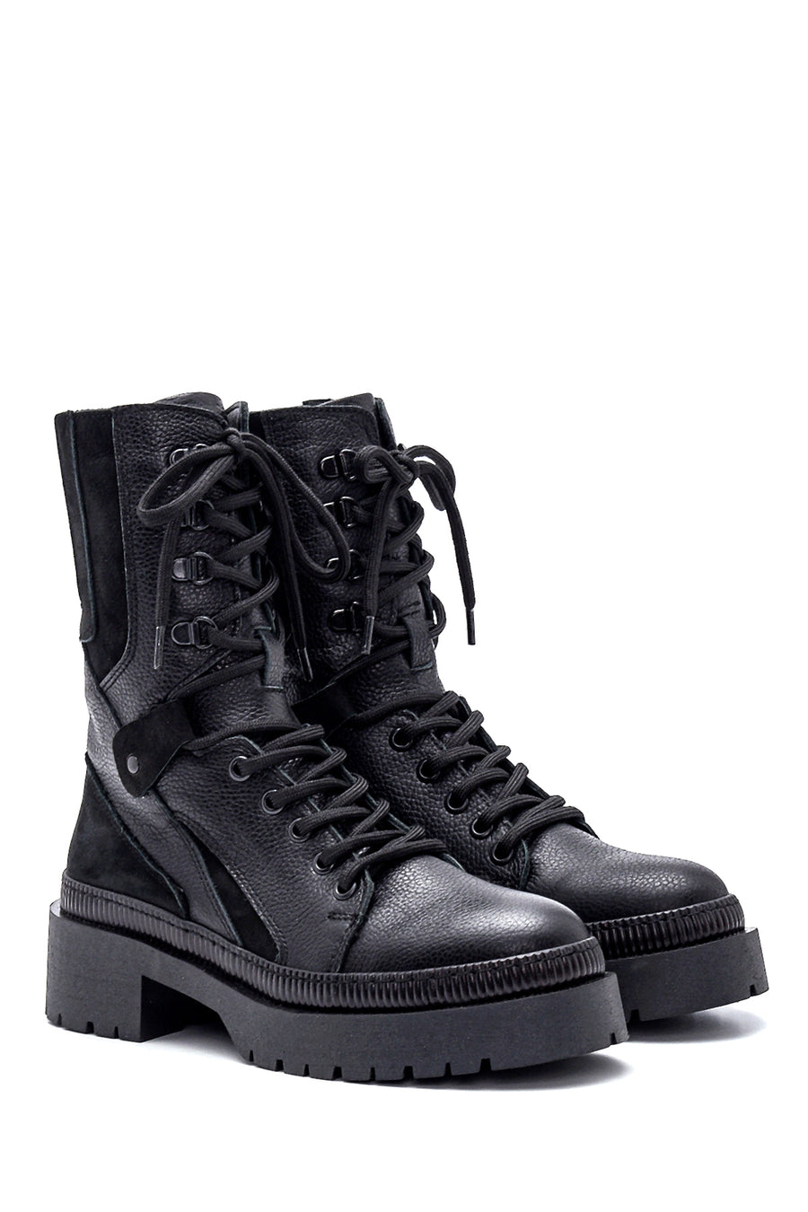 Women's Leather Thick Soled Boots