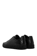 Men's Black Lace-up Leather Sneaker | Derimod