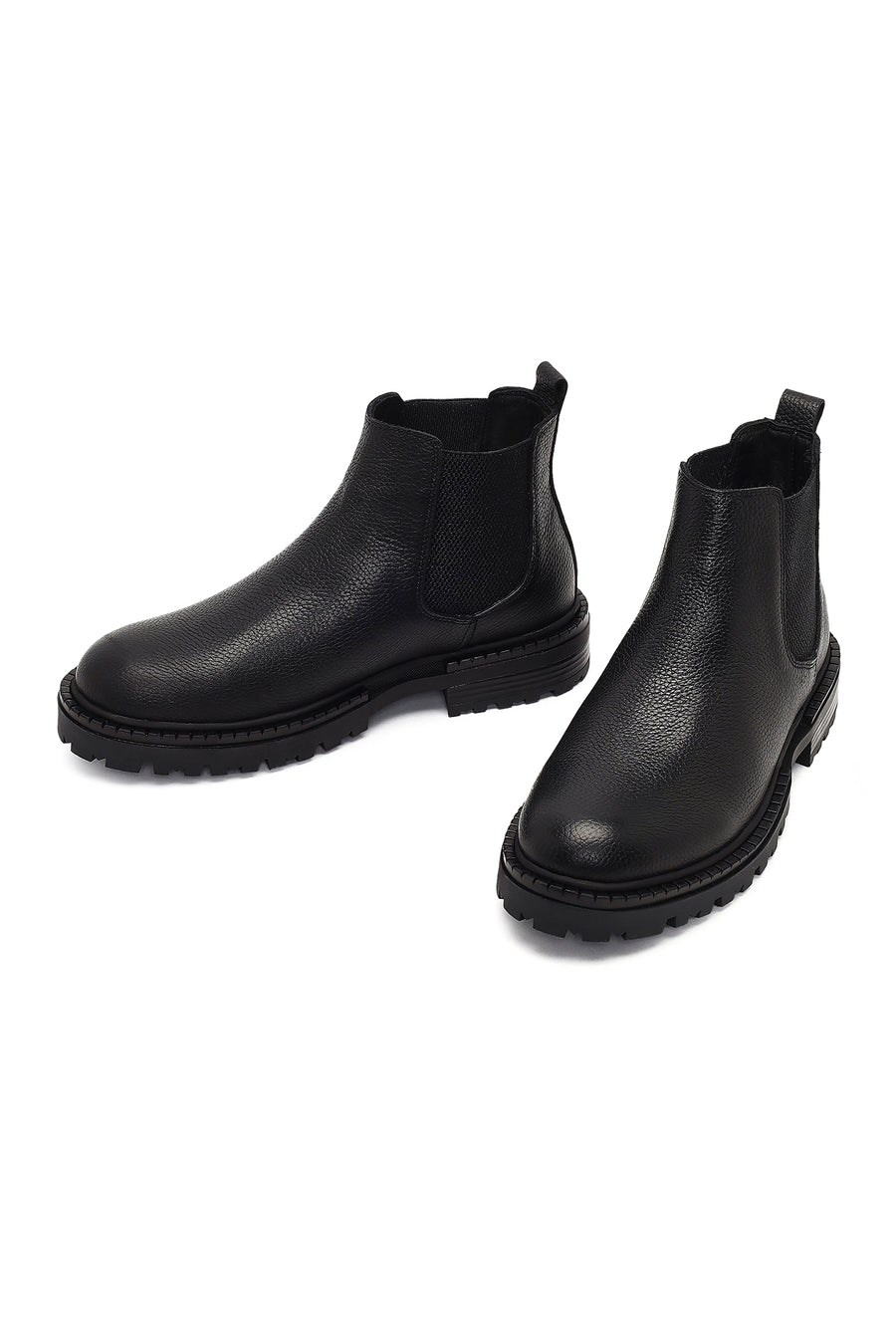 Men's Black Leather Chelsea Boot