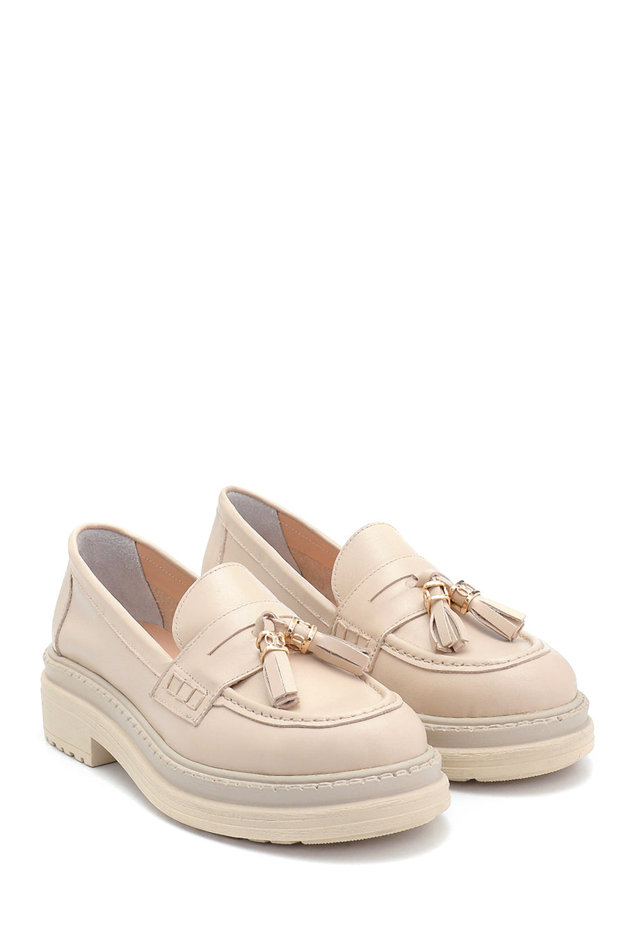 Women's Leather Tassel Detailed Loafer