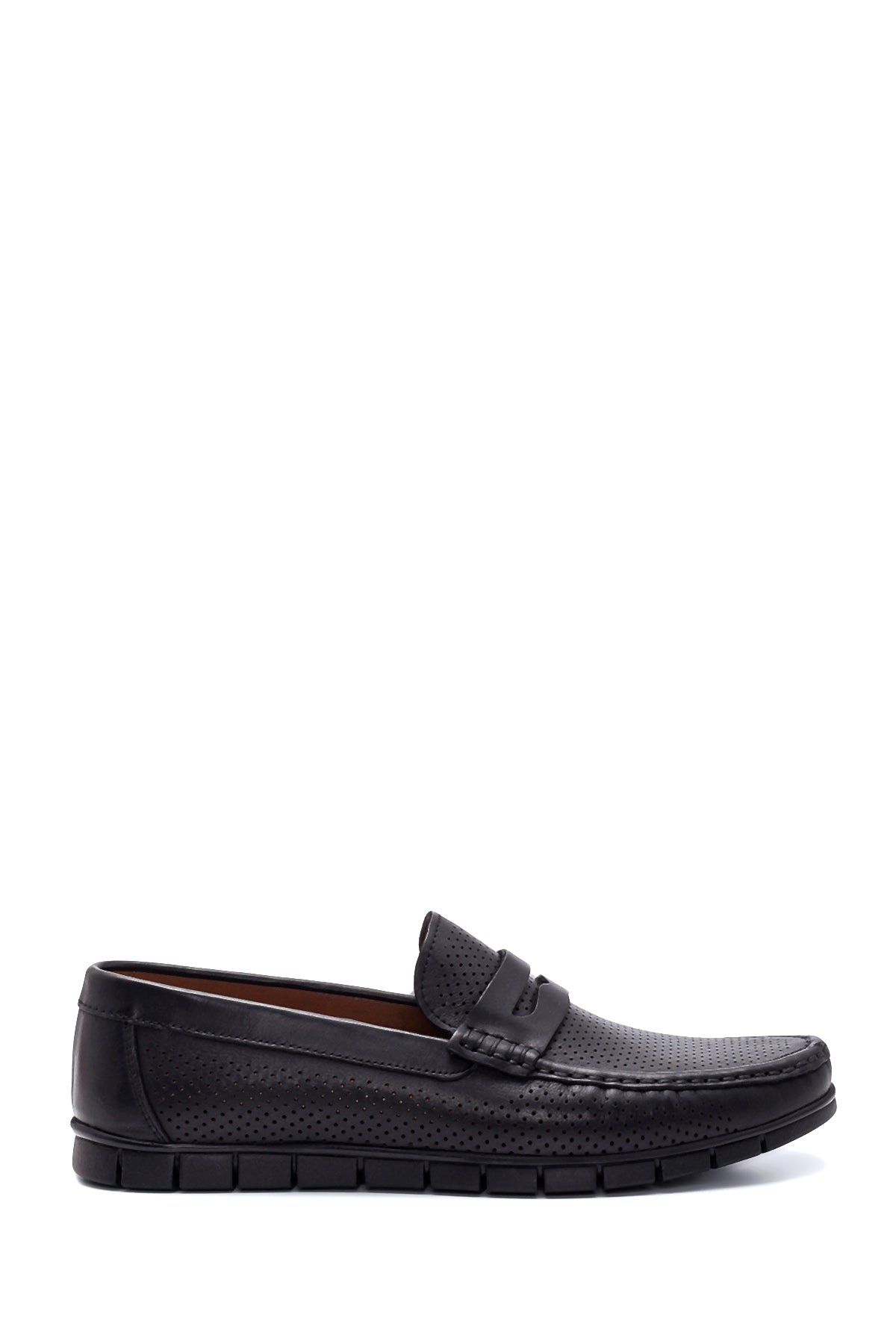 Men's Leather Perforated Casual Loafer 22SFD6576DI | Derimod