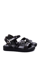 Women's Leather Braided Bodrum Sandals | Derimod