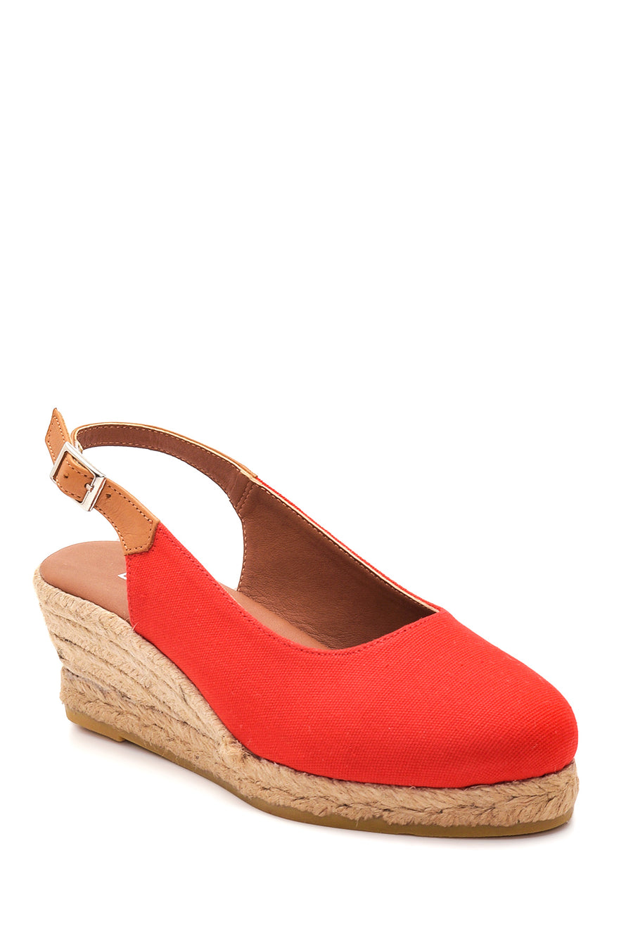 Women's Red Wedge Heel Espadrilles