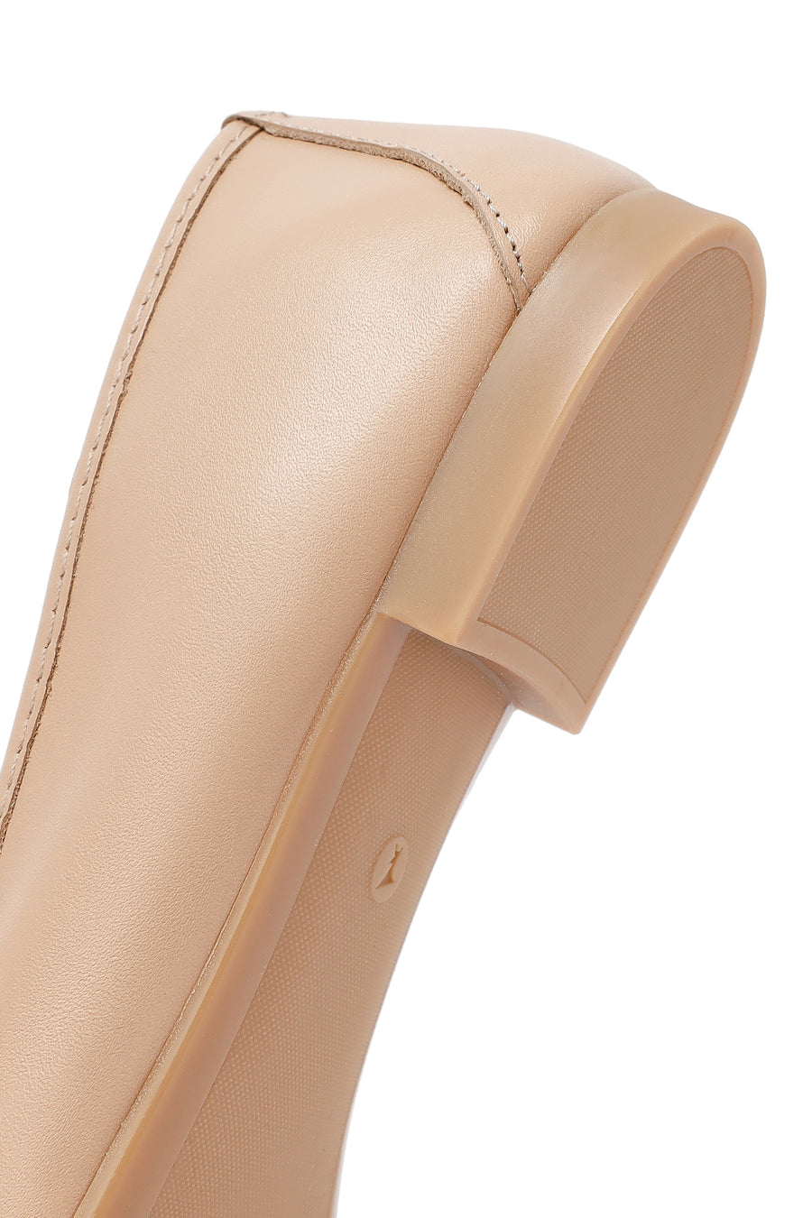 Women's Beige Leather Ballerinas