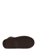 Woman Brown Thick-Soled Suede Teddy Boots | Derimod