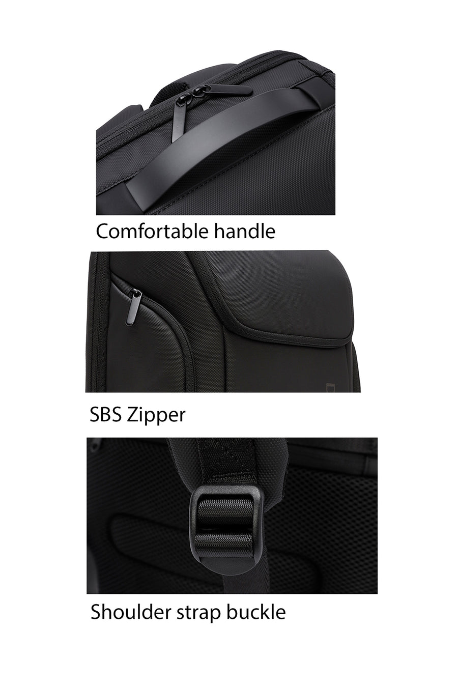 D-Pack Unisex Siyah Teknolojik Kumaş Sırt Çantası