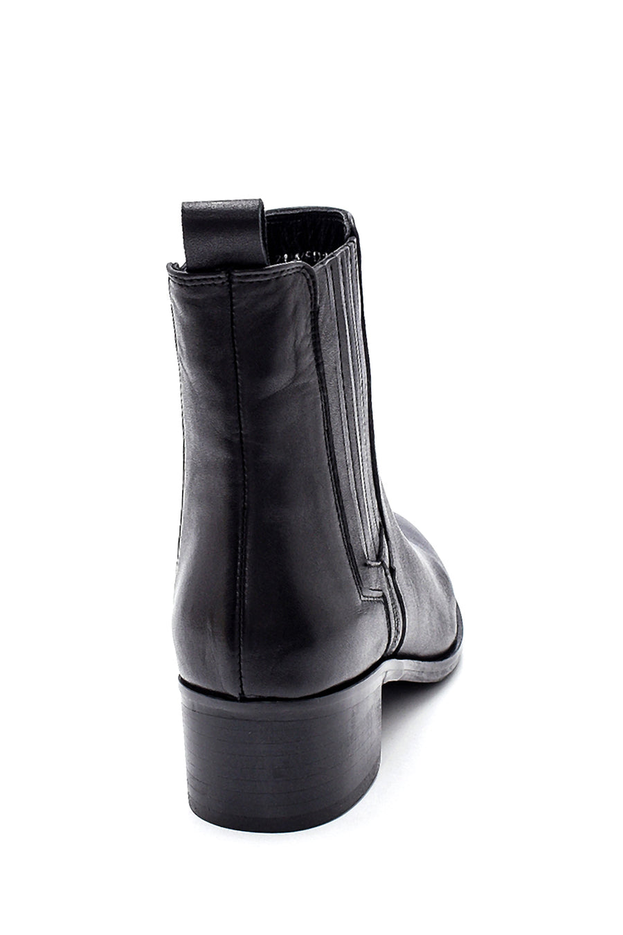 Women's Leather Short Heeled Boots
