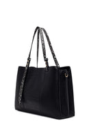 Woman Black Long-Strap Patterned Shoulder Bag | Derimod