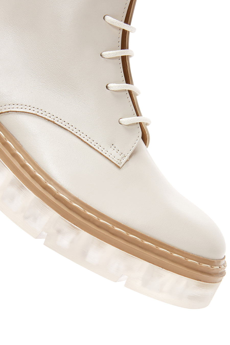 Women's Beige Leather Boots