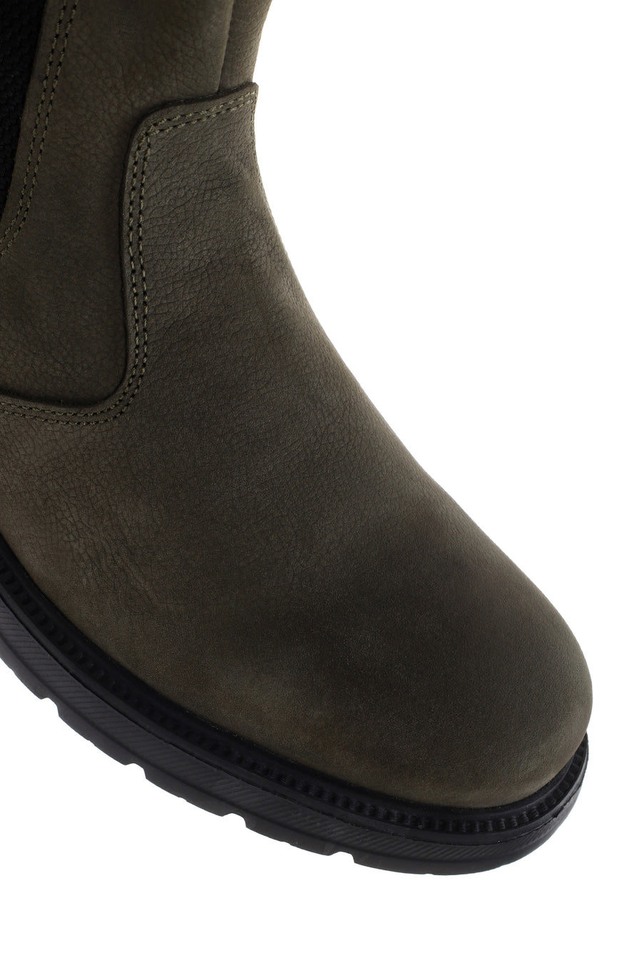 Men's Khaki Nubuck Leather Casual Chelsea Boots