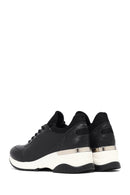 Kadın Siyah Bağcıklı Dolgu Topuklu Sneaker | Derimod