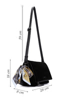 Woman Black Suede Crossbody Bag | Derimod