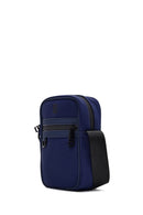 Men's Navy Blue Mini Fabric Messenger Bag | Derimod
