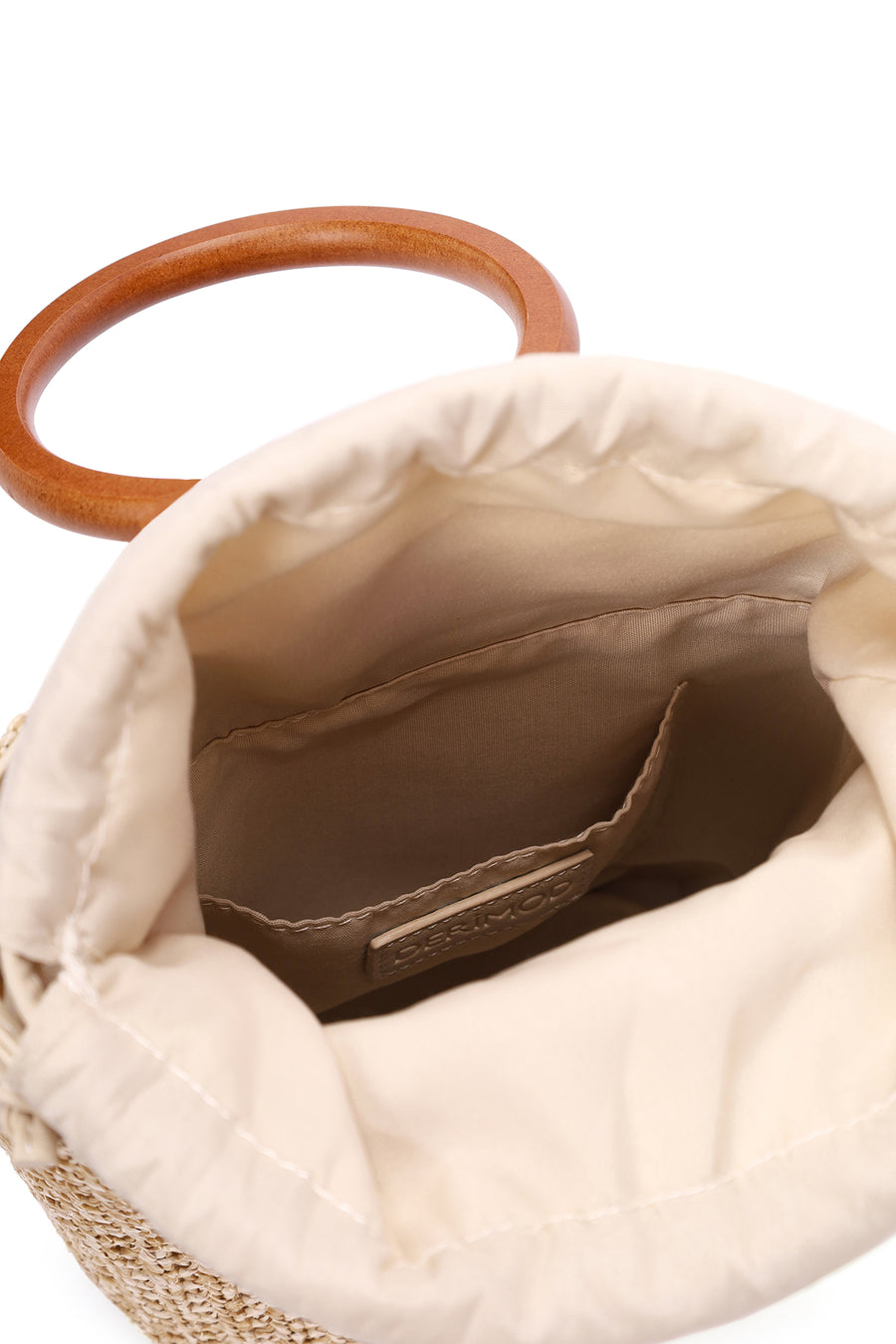 Women's Cream Straw Handbag