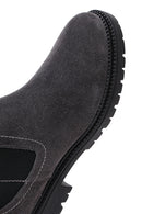 Women's Anthracite Suede Leather Chelsea Boots | Derimod