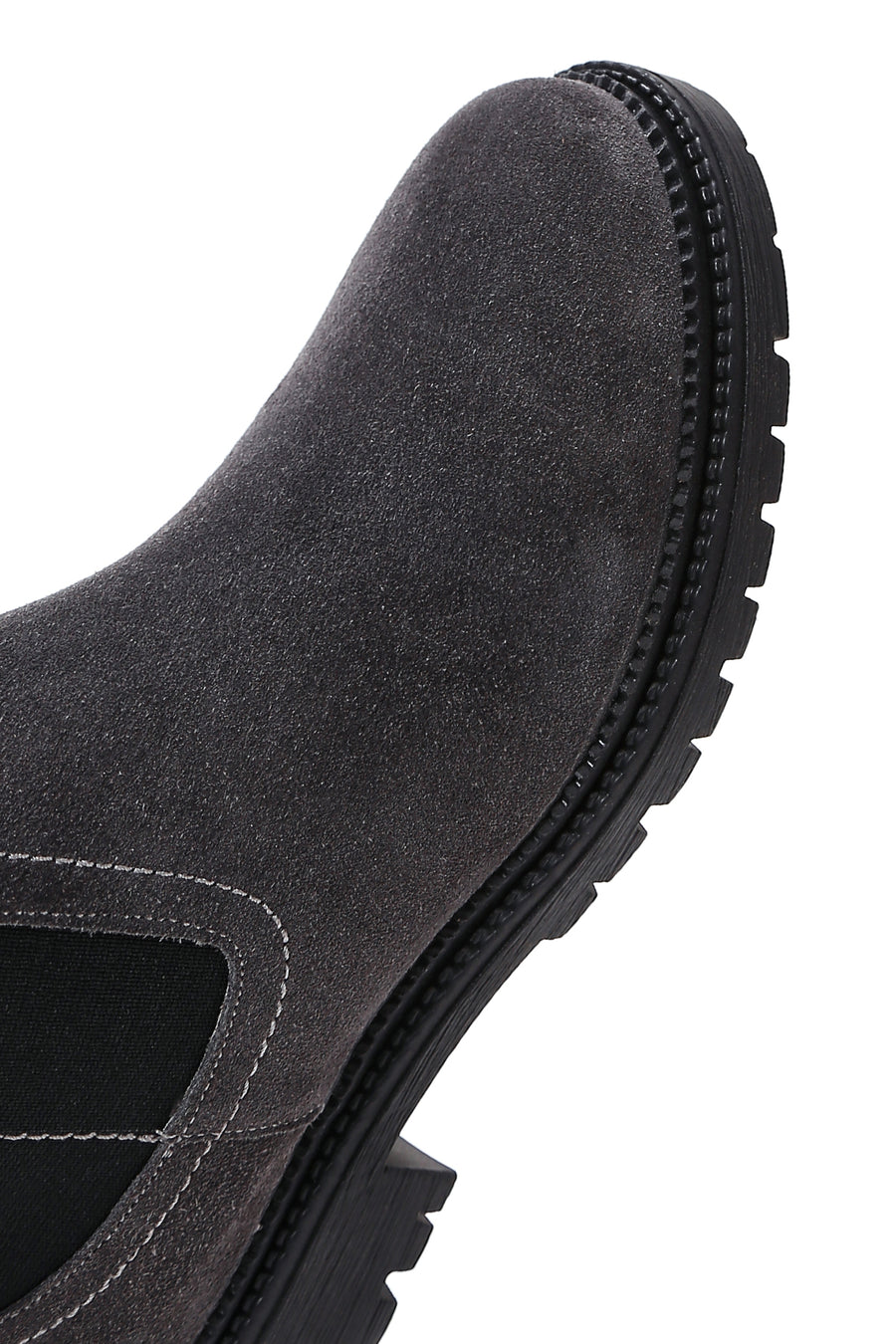 Women's Anthracite Suede Leather Chelsea Boots