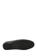 Erkek Siyah Baskılı Deri Casual Loafer | Derimod