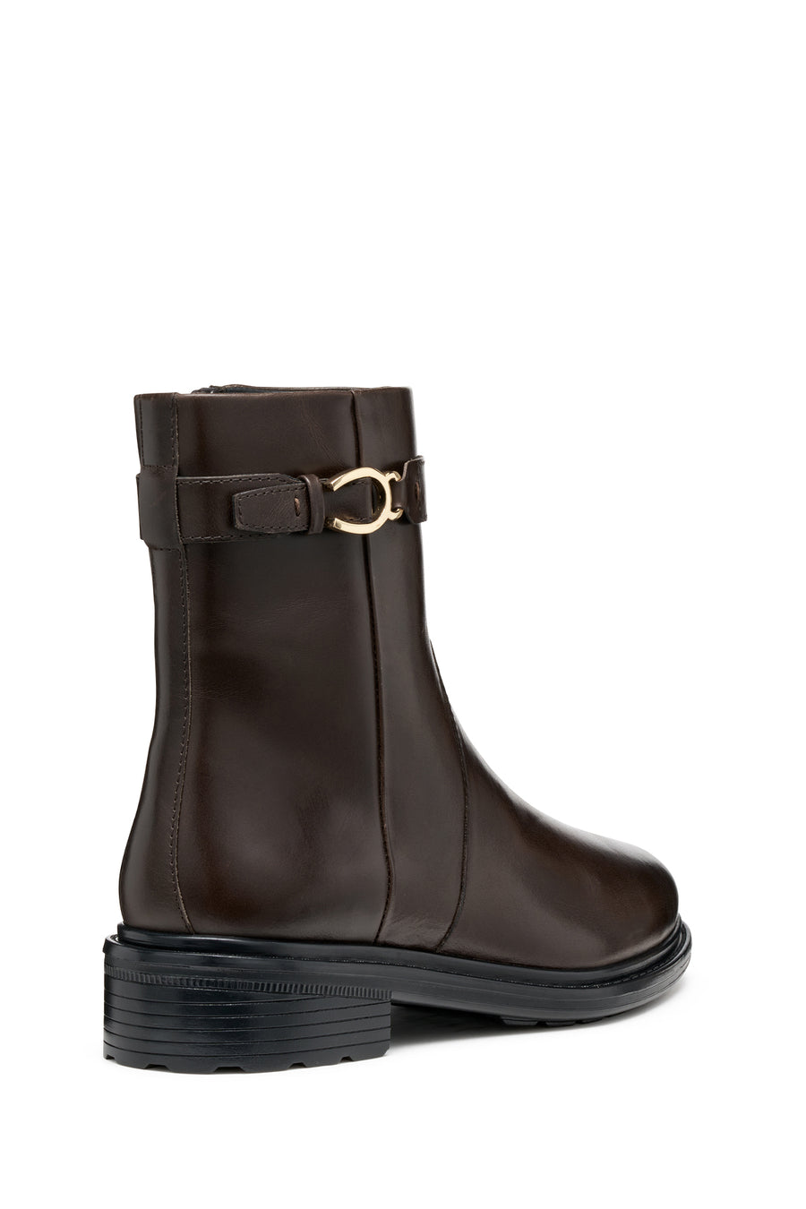 Geox Women Brown D Walk Pleasure A - Shı.Lea Zippered Leather Boot