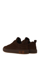 Male Brown Thick-Soled Suede Leather Sneaker | Derimod
