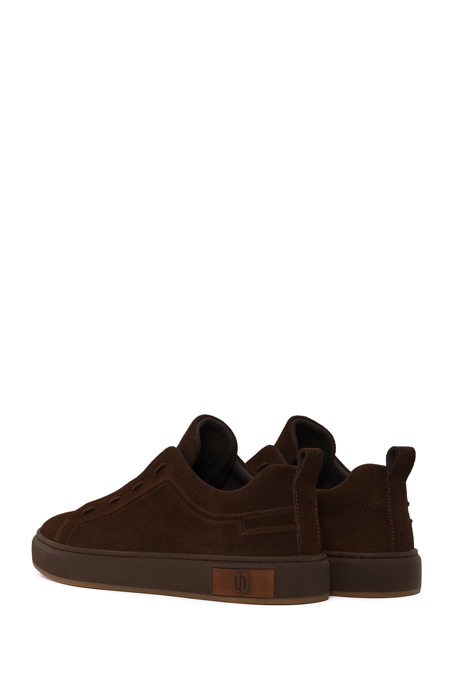 Male Brown Thick-Soled Suede Leather Sneaker