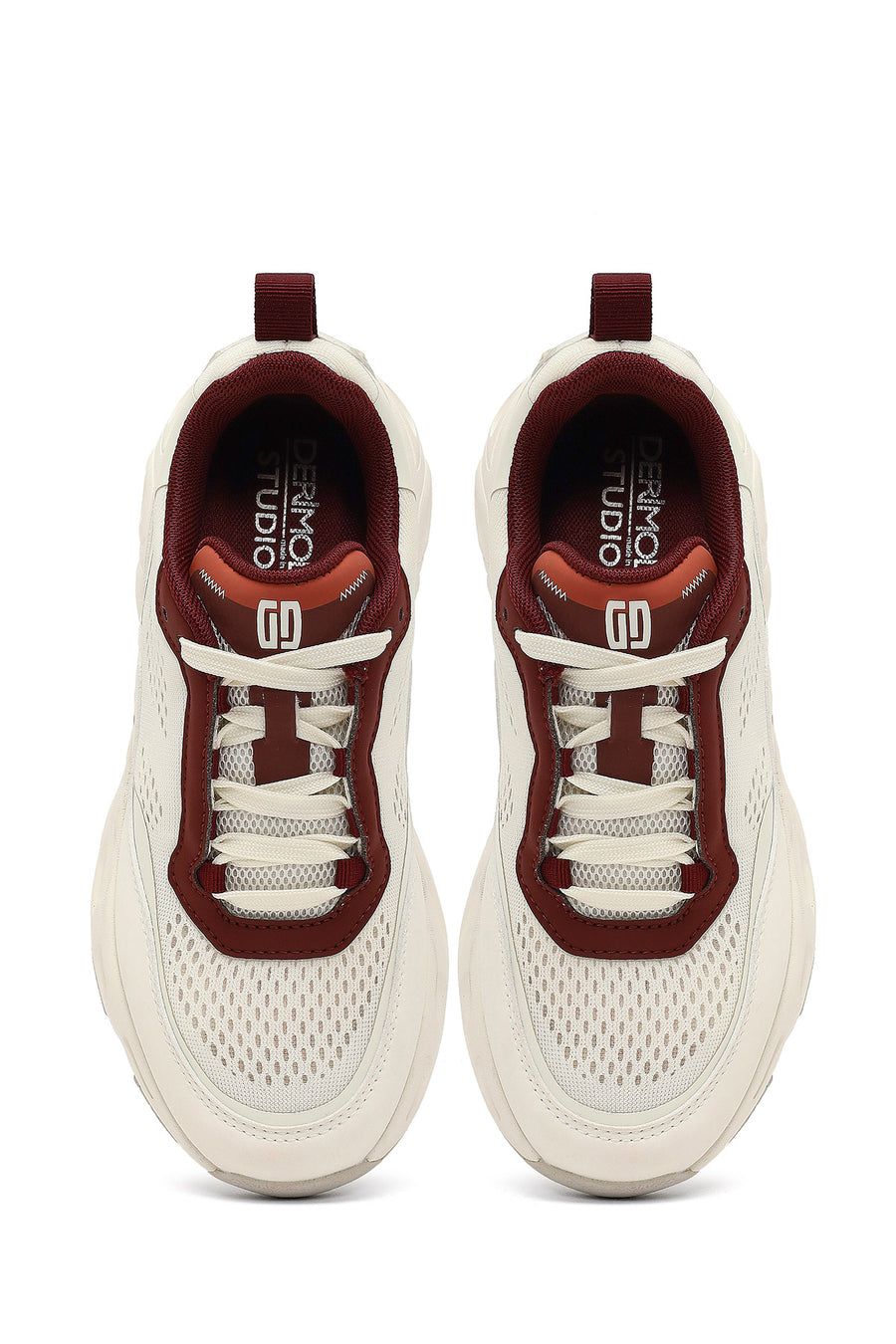 Derimod Studio Kadın Beyaz Bağcıklı Kalın Tabanlı Sneaker