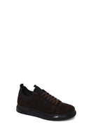 Erkek Kahverengi Bağcıklı Süet Deri Sneaker | Derimod