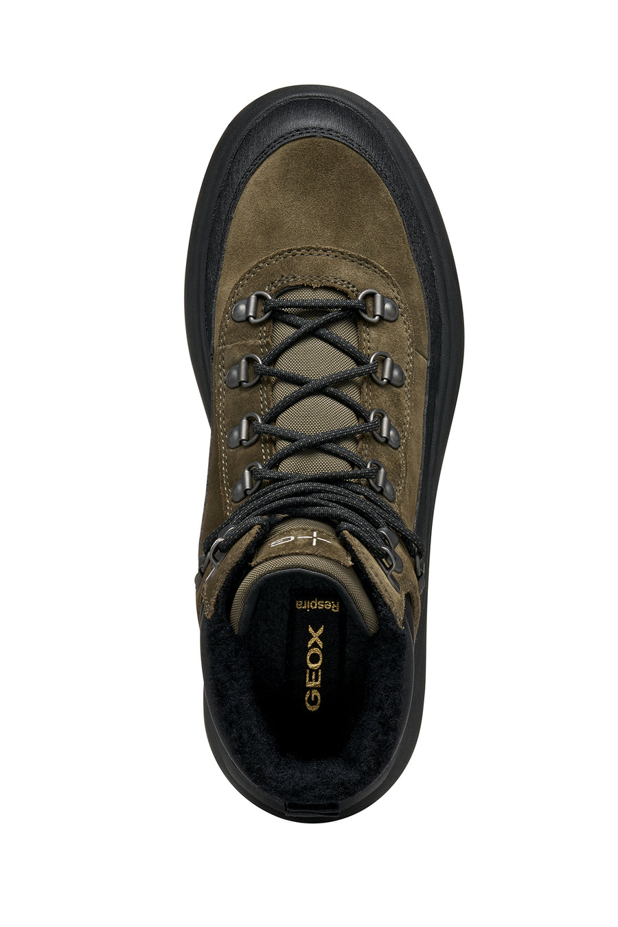 Geox Men Khaki A Granito + Grip B Abx D - Sue Lace Leather Outdoor Boot